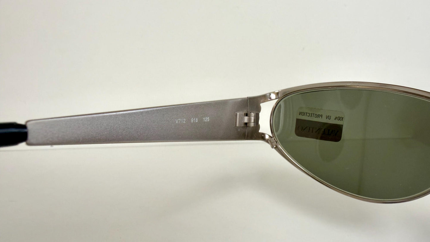 Valentino 90s vintage sunglasses - oval silver metal frames