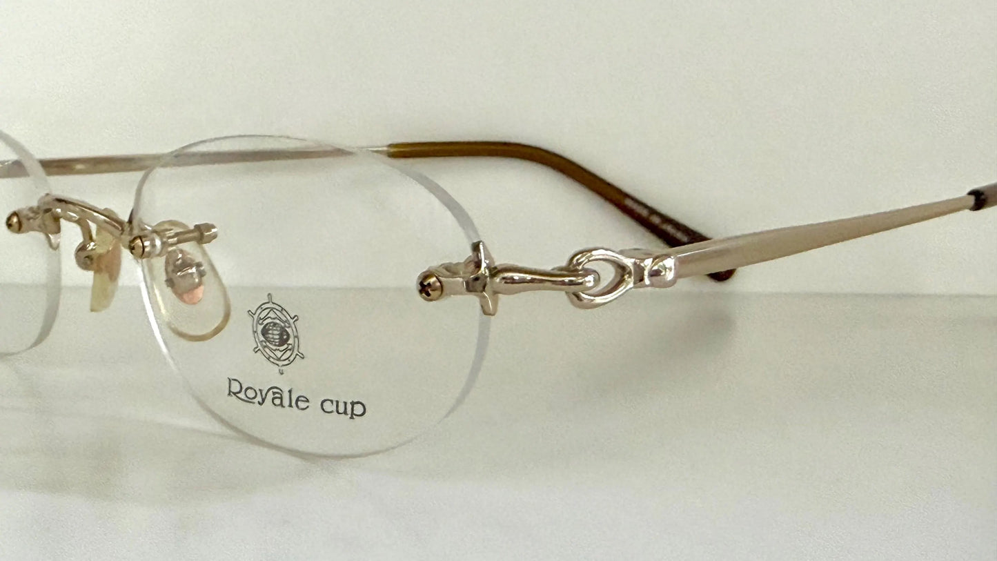 Royale Cup 80s vintage glasses -gold rimless frame