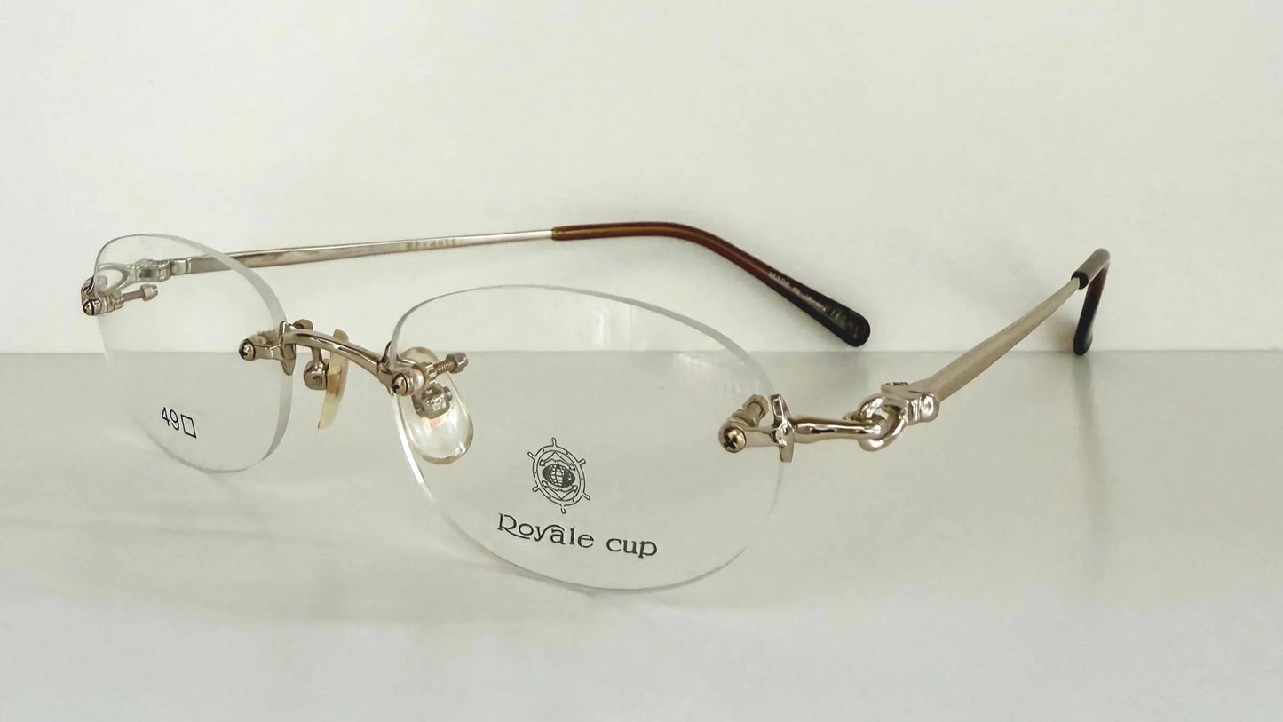 Royale Cup 80s vintage glasses -gold rimless frame