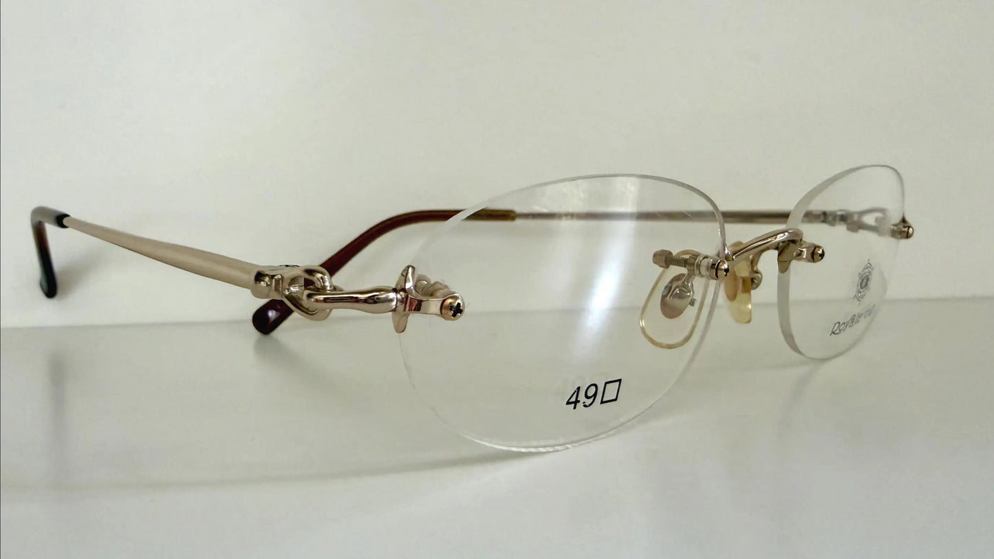 Royale Cup 80s vintage glasses -gold rimless frame