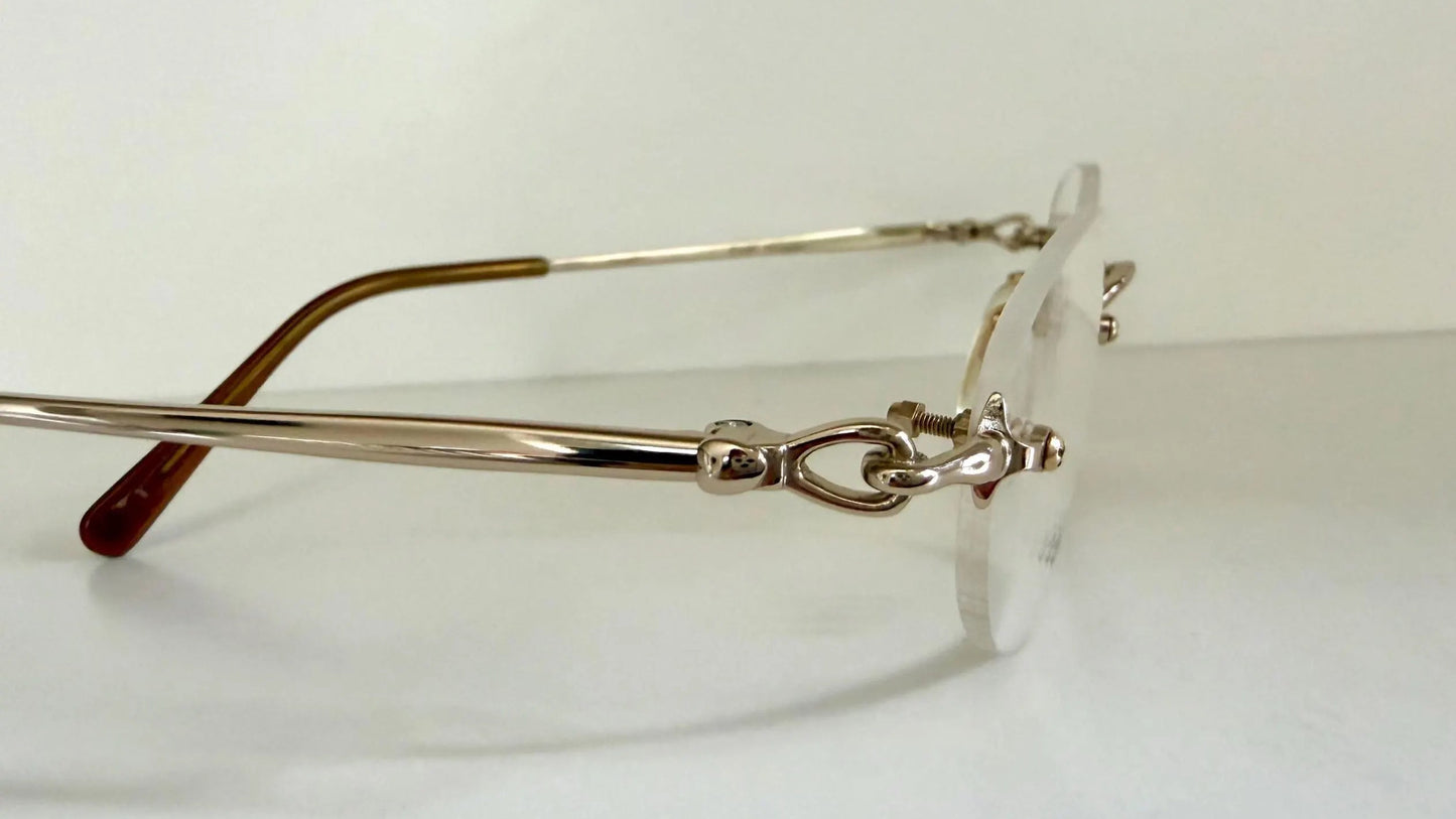 Royale Cup 80s vintage glasses -gold rimless frame