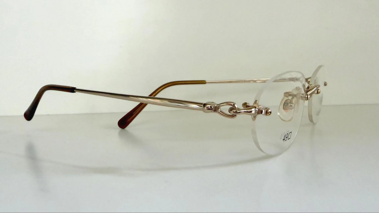 Royale Cup 80s vintage glasses -gold rimless frame