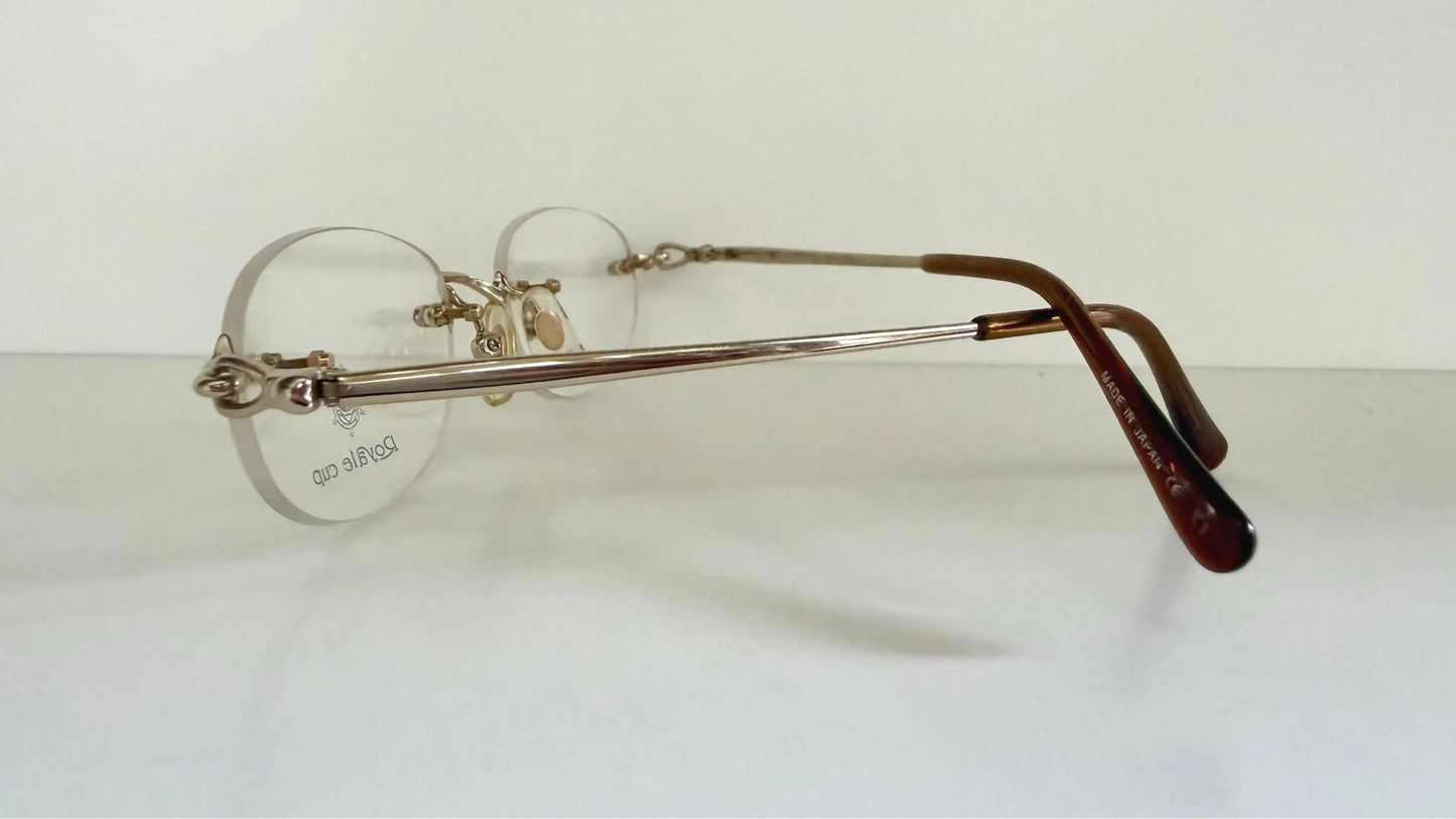 Royale Cup 80s vintage glasses -gold rimless frame