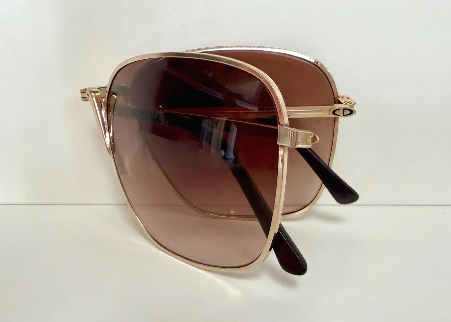 Christian Dior Monsieur Foldable Vintage Sunglasses - 2287 80s golden frames