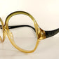 Vintage 70s XL glasses - Optyl 3502 green and yellow frames