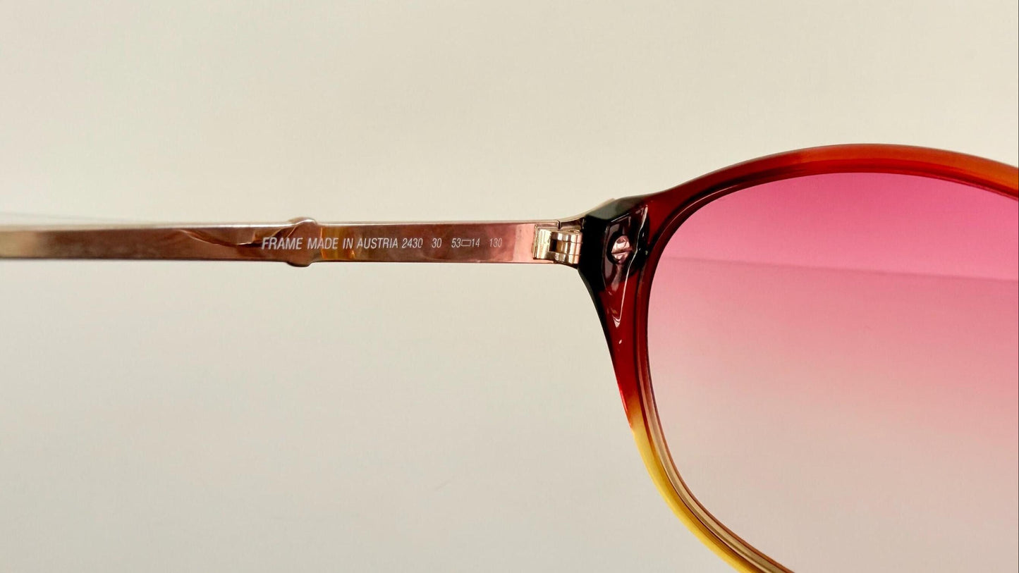 Sunglasses Christian Dior vintage 80s - 2430 pink and gold frame