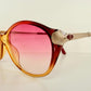 Sunglasses Christian Dior vintage 80s - 2430 pink and gold frame
