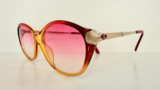 Sunglasses Christian Dior vintage 80s - 2430 pink and gold frame