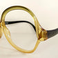Vintage 70s XL glasses - Optyl 3502 green and yellow frames