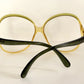 Vintage 70s XL glasses - Optyl 3502 green and yellow frames