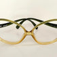Vintage 70s XL glasses - Optyl 3502 green and yellow frames