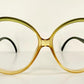 Vintage 70s XL glasses - Optyl 3502 green and yellow frames