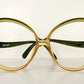 Vintage 70s XL glasses - Optyl 3502 green and yellow frames