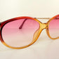 Sunglasses Christian Dior vintage 80s - 2430 pink and gold frame