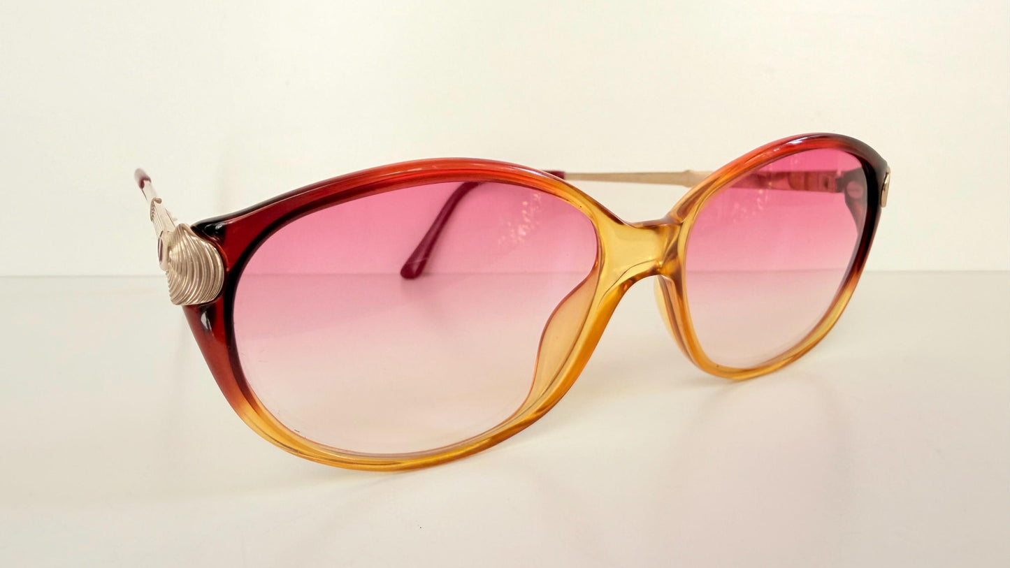 Sunglasses Christian Dior vintage 80s - 2430 pink and gold frame