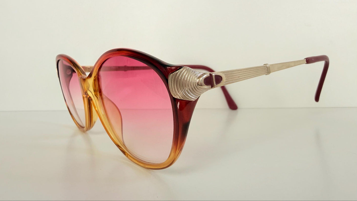 Sunglasses Christian Dior vintage 80s - 2430 pink and gold frame