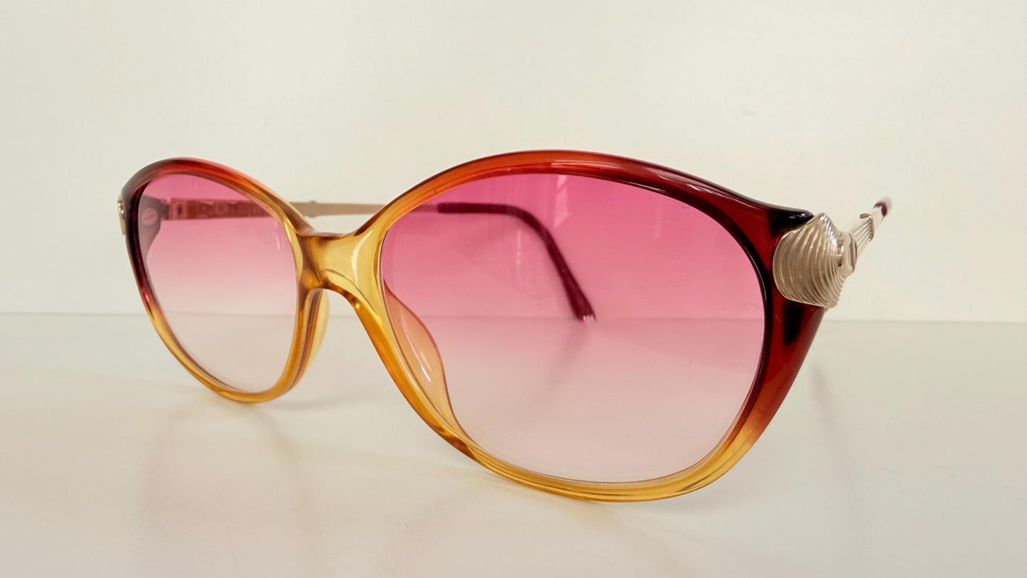 Sunglasses Christian Dior vintage 80s - 2430 pink and gold frame