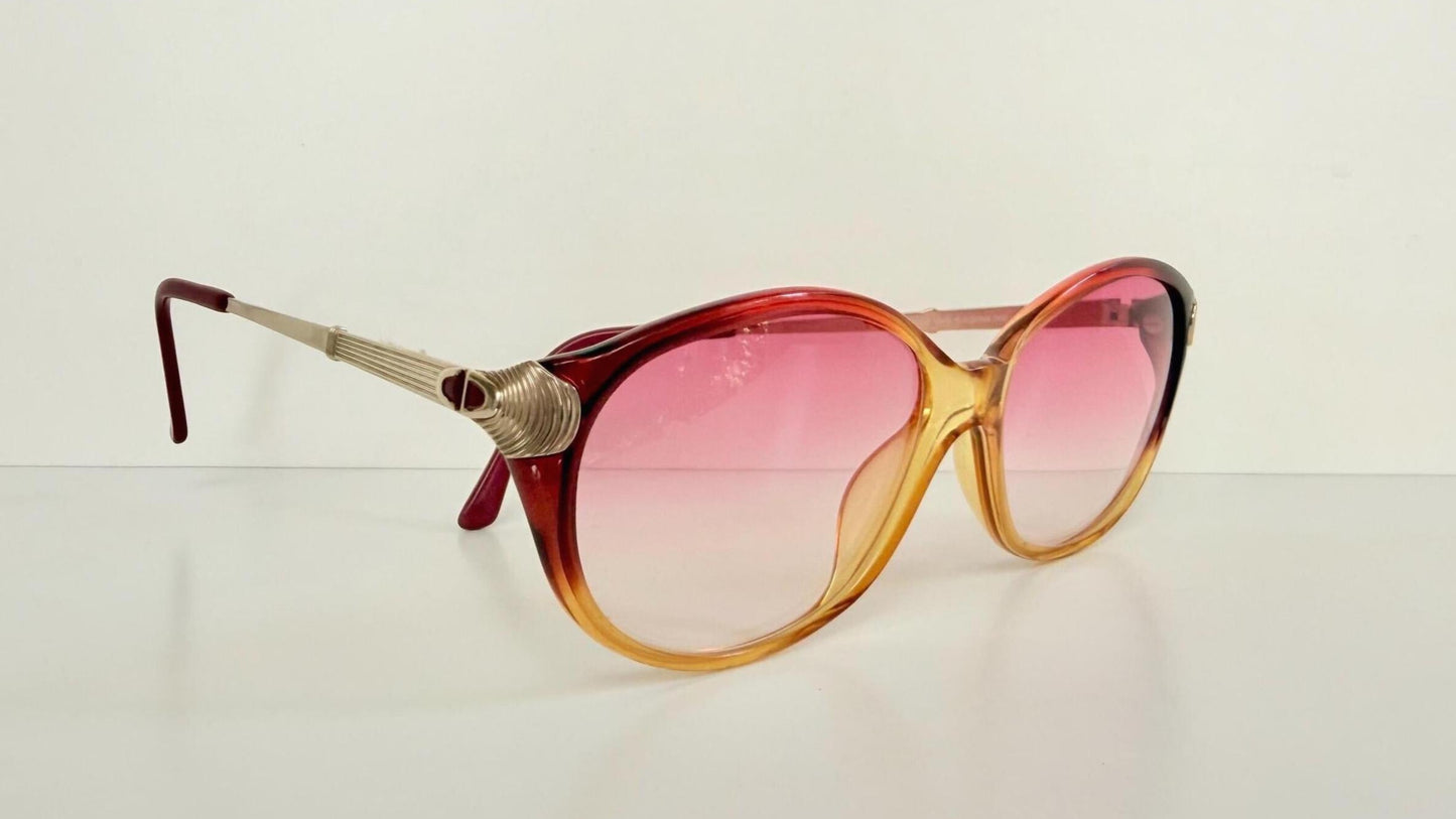 Sunglasses Christian Dior vintage 80s - 2430 pink and gold frame