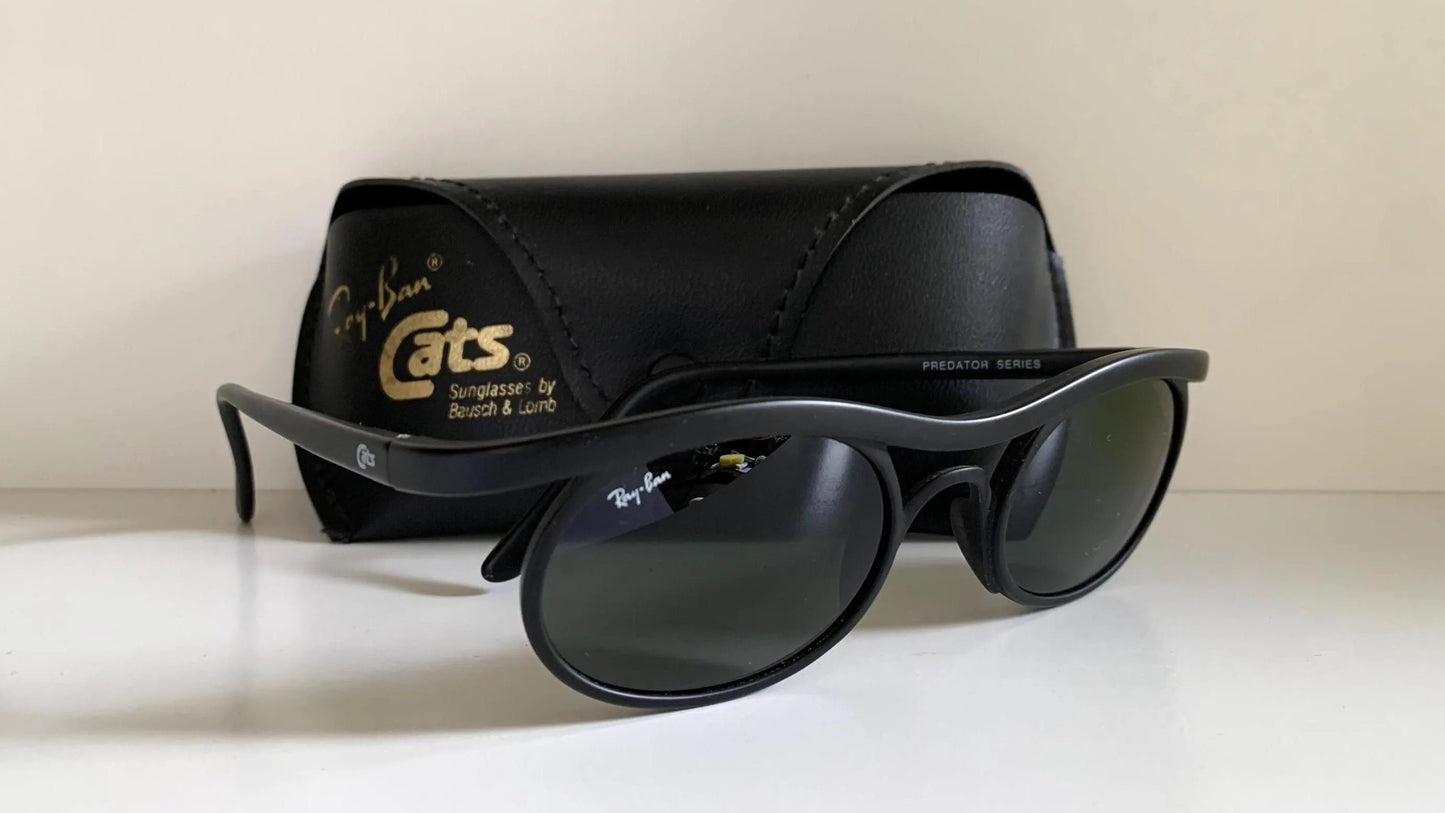 Ray Ban B&L USA 90s vintage sunglasses -  Cats Predator Series matte black frame