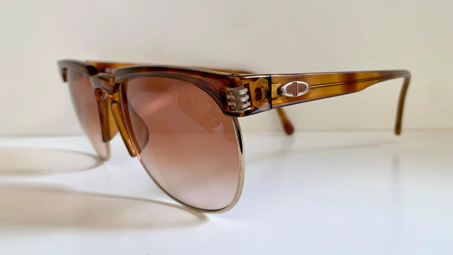 Christian Dior Monsieur Vintage Sunglasses - 2393 80s gold and carey 80s frames