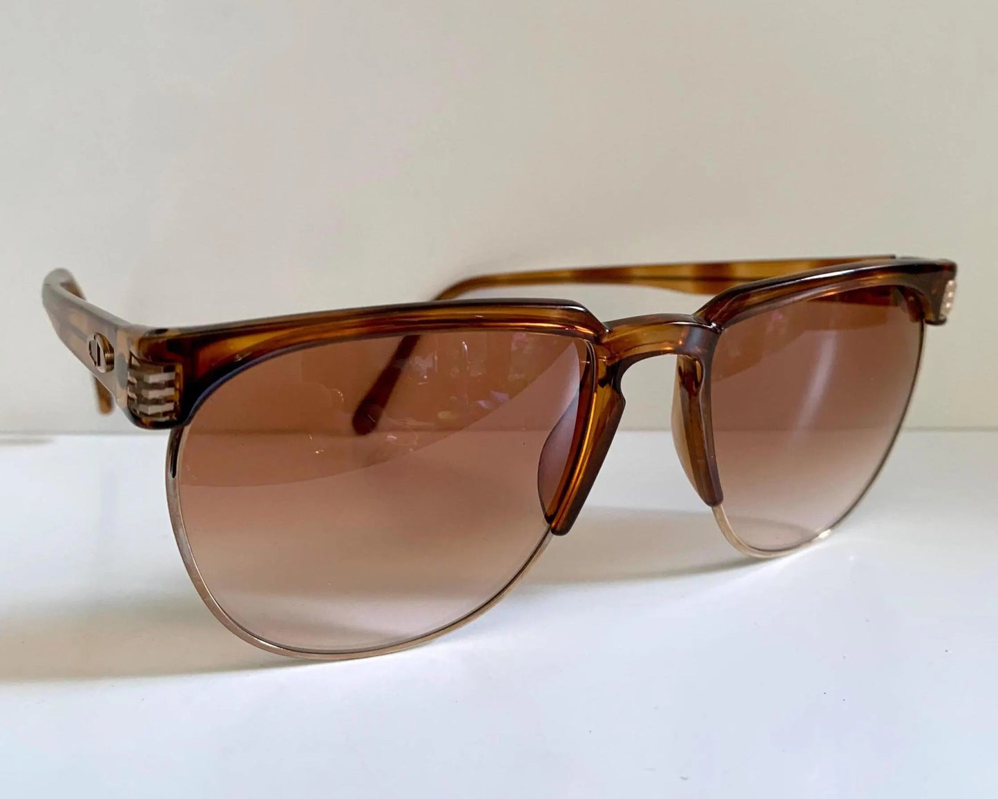 Christian Dior Monsieur Vintage Sunglasses - 2393 80s gold and carey 80s frames