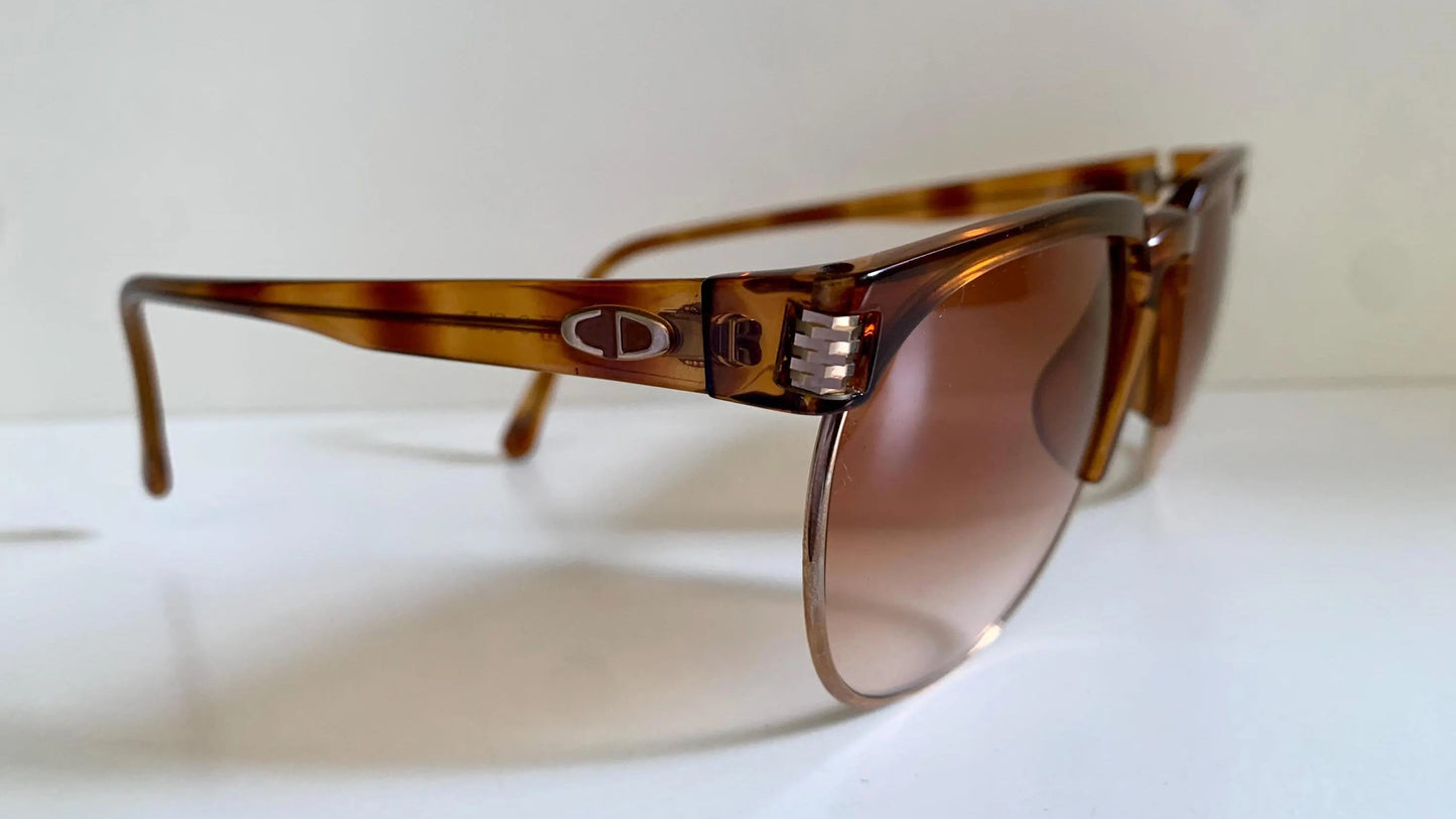 Christian Dior Monsieur Vintage Sunglasses - 2393 80s gold and carey 80s frames