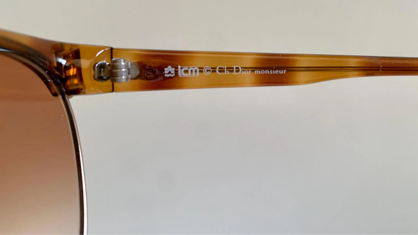 Christian Dior Monsieur Vintage Sunglasses - 2393 80s gold and carey 80s frames