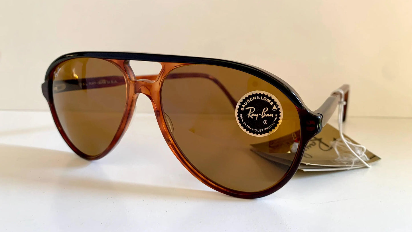 Ray Ban B&L USA vintage sunglasses - 62mm Traditionals STYLE A  Aviators brown frame