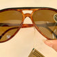 Ray Ban B&L USA vintage sunglasses - 62mm Traditionals STYLE A  Aviators brown frame