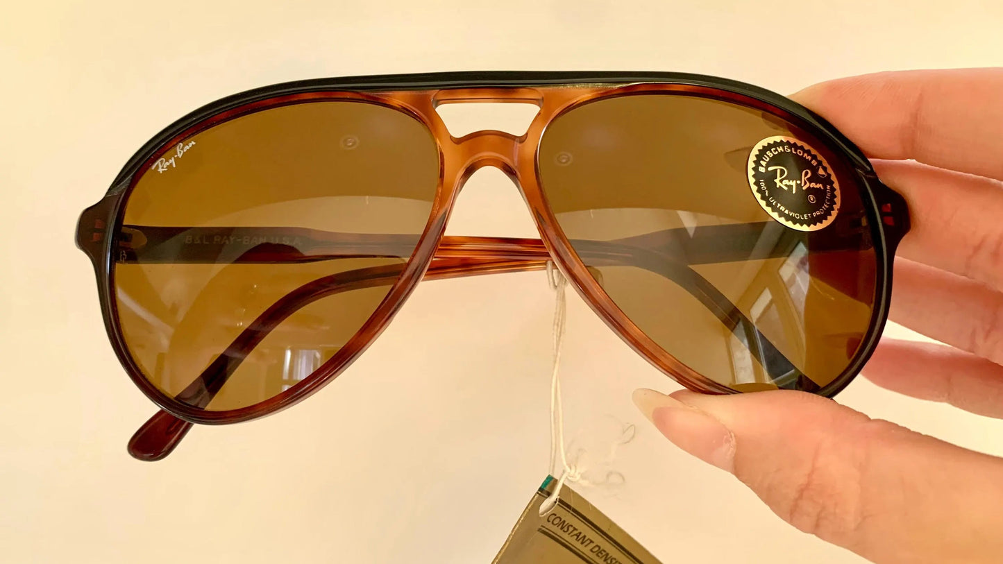 Ray Ban B&L USA vintage sunglasses - 62mm Traditionals STYLE A  Aviators brown frame