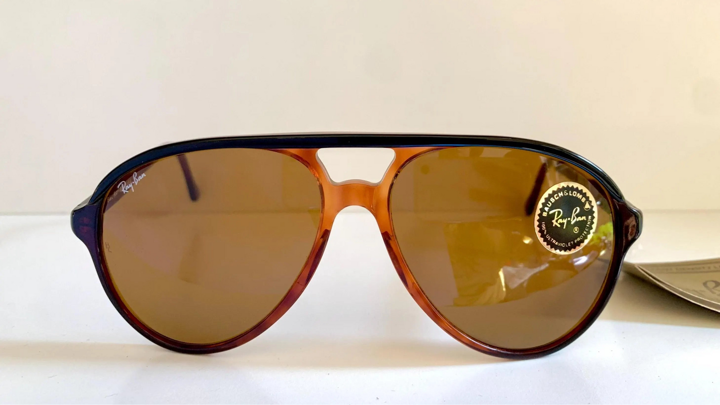 Ray Ban B&L USA vintage sunglasses - 62mm Traditionals STYLE A  Aviators brown frame