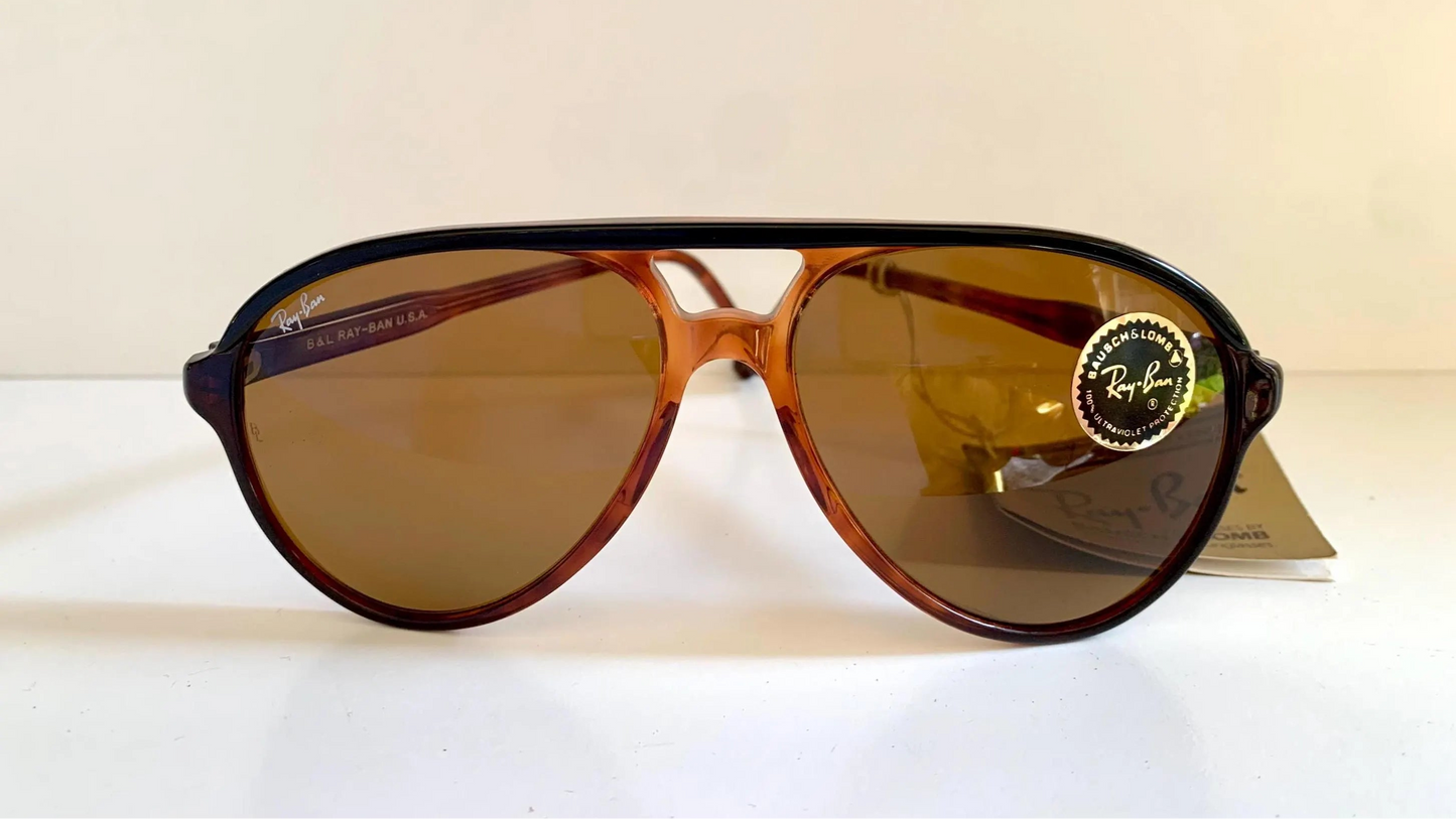 Ray Ban B&L USA vintage sunglasses - 62mm Traditionals STYLE A  Aviators brown frame
