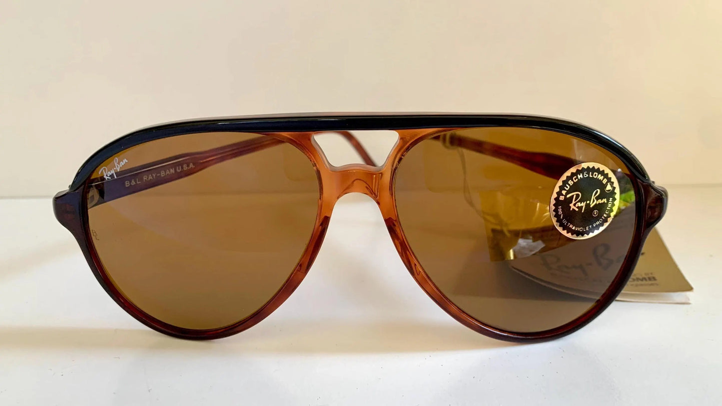 Ray Ban B&L USA vintage sunglasses - 62mm Traditionals STYLE A  Aviators brown frame