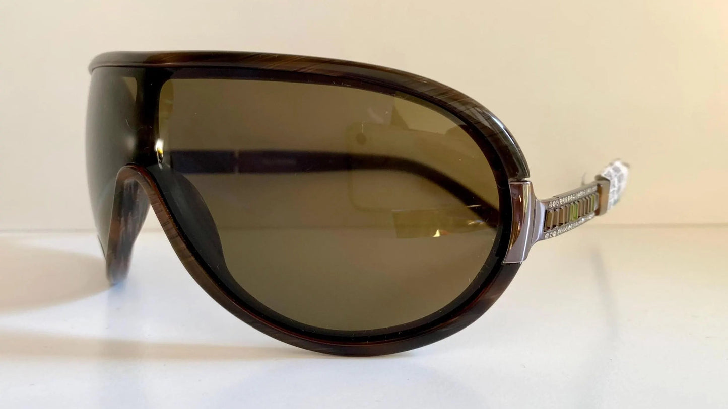 Valentino 90s vintage sunglasses - XL mask style aviator frames - small faces