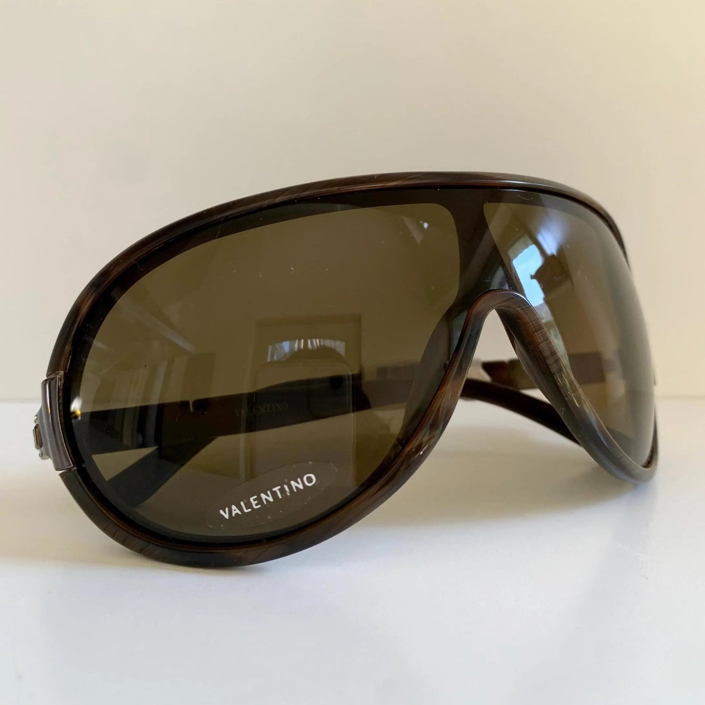 Valentino 90s vintage sunglasses - XL mask style aviator frames - small faces