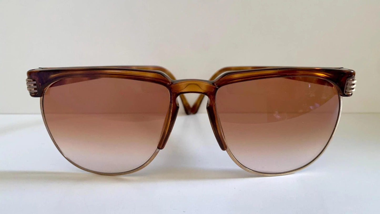 Christian Dior Monsieur Vintage Sunglasses - 2393 80s gold and carey 80s frames
