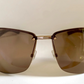 Gucci 00s vintage sunglasses - shield brown and green frame with Gucci logos