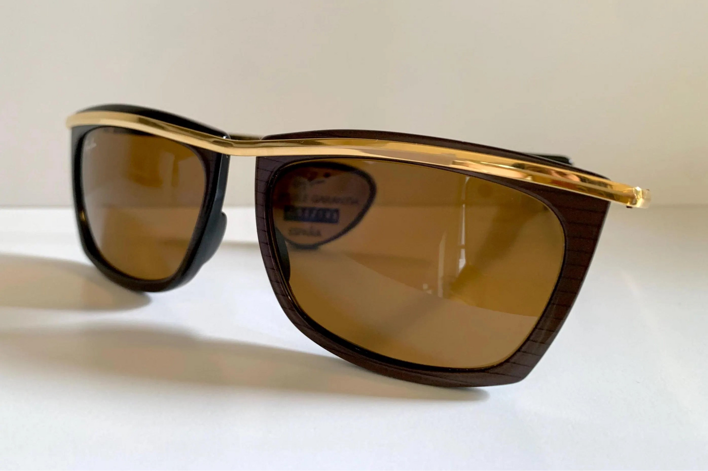 Vintage Ray Ban USA B&L Olympian II 80s Sunglasses – Gold Brown Frame, NewOldStock