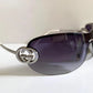 Gucci 90s vintage sunglasses - brown wrap frame with GG logos
