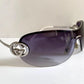 Gucci 90s vintage sunglasses - brown wrap frame with GG logos
