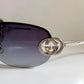 Gucci 90s vintage sunglasses - brown wrap frame with GG logos
