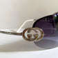Gucci 90s vintage sunglasses - brown wrap frame with GG logos