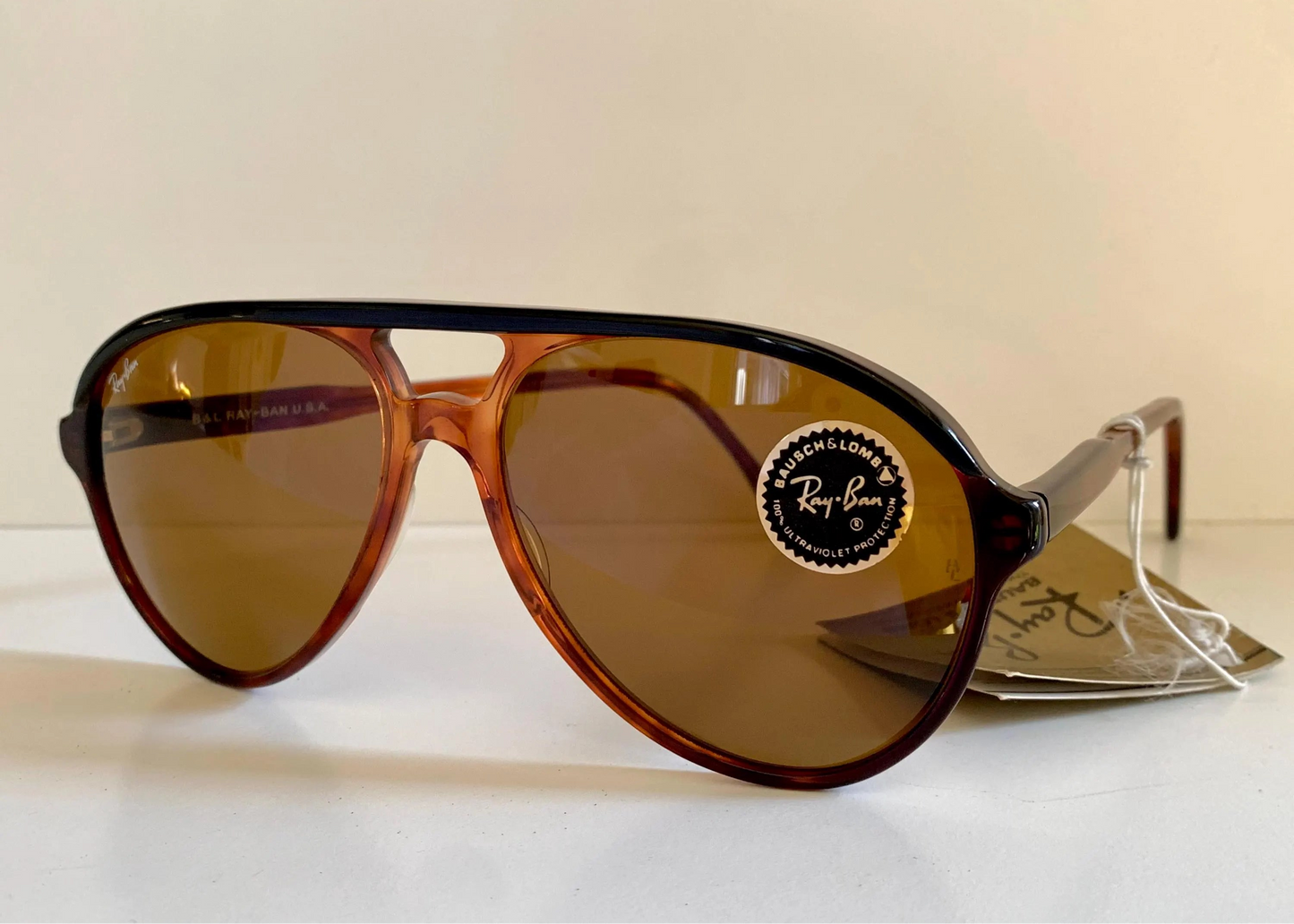 Ray Ban B&L USA vintage sunglasses - 62mm Traditionals STYLE A  Aviators brown frame