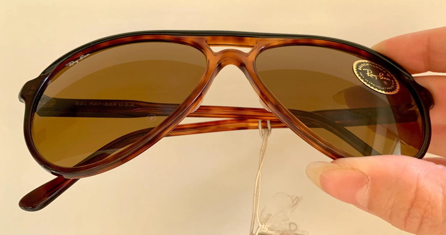 Ray Ban B&L USA vintage sunglasses - 62mm Traditionals STYLE A  Aviators brown frame