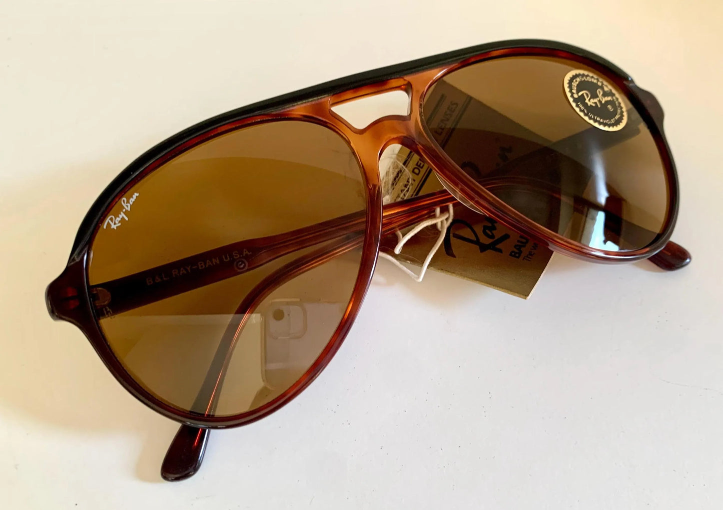 Ray Ban B&L USA vintage sunglasses - 62mm Traditionals STYLE A  Aviators brown frame