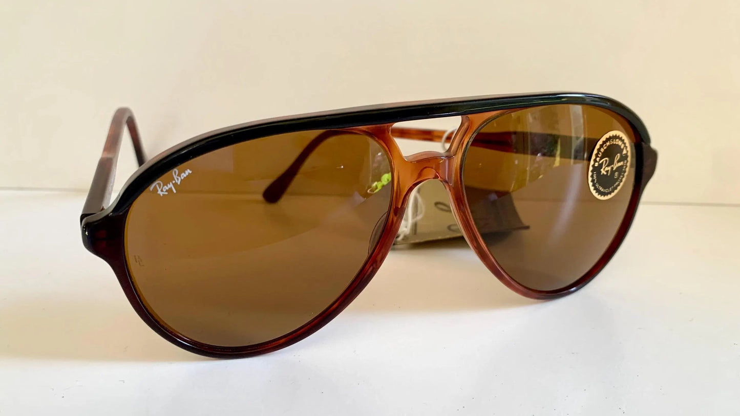 Ray Ban B&L USA vintage sunglasses - 62mm Traditionals STYLE A  Aviators brown frame