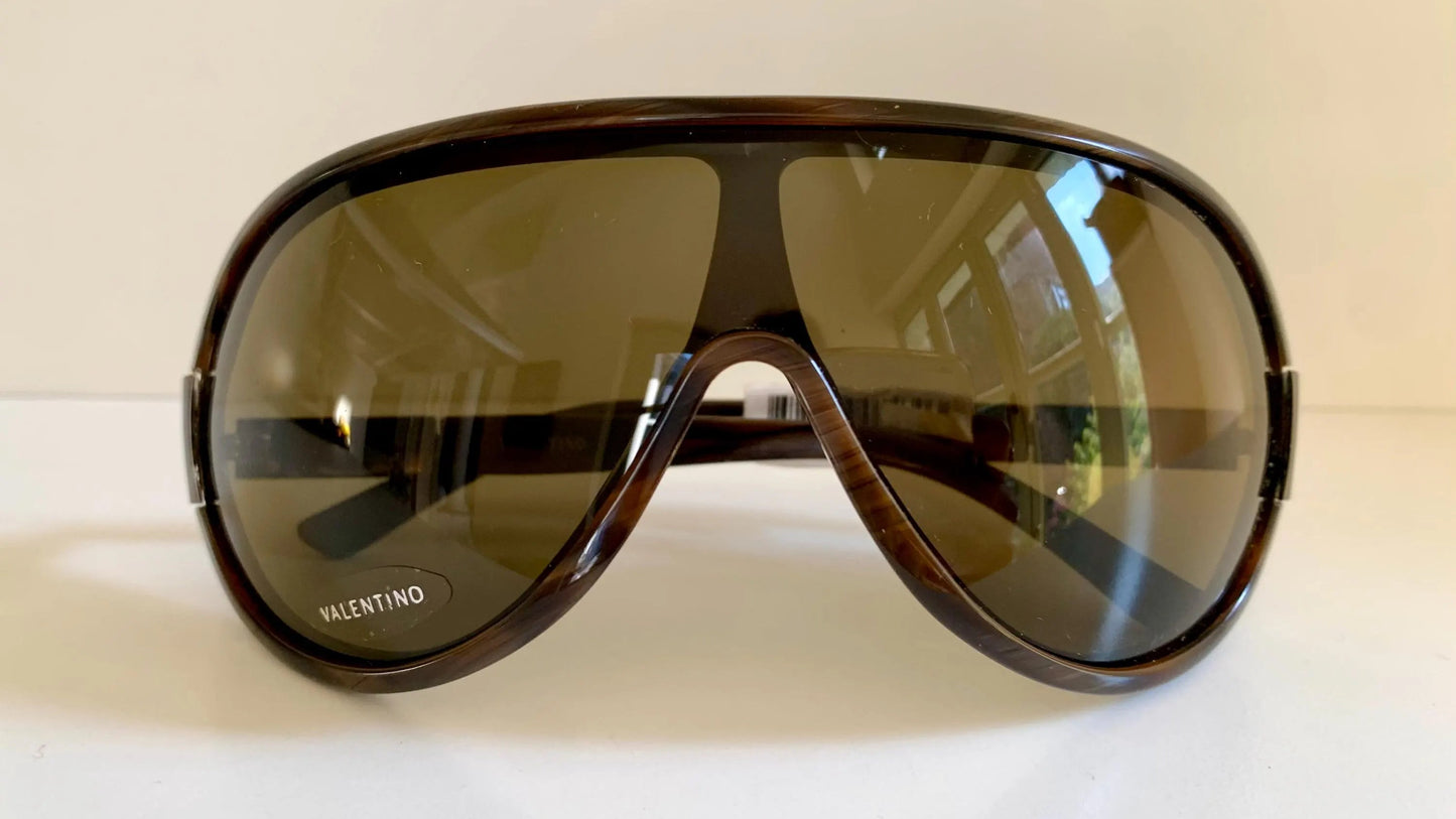 Valentino 90s vintage sunglasses - XL mask style aviator frames - small faces