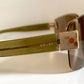 Gucci 00s vintage sunglasses - shield brown and green frame with Gucci logos