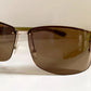 Gucci 00s vintage sunglasses - shield brown and green frame with Gucci logos