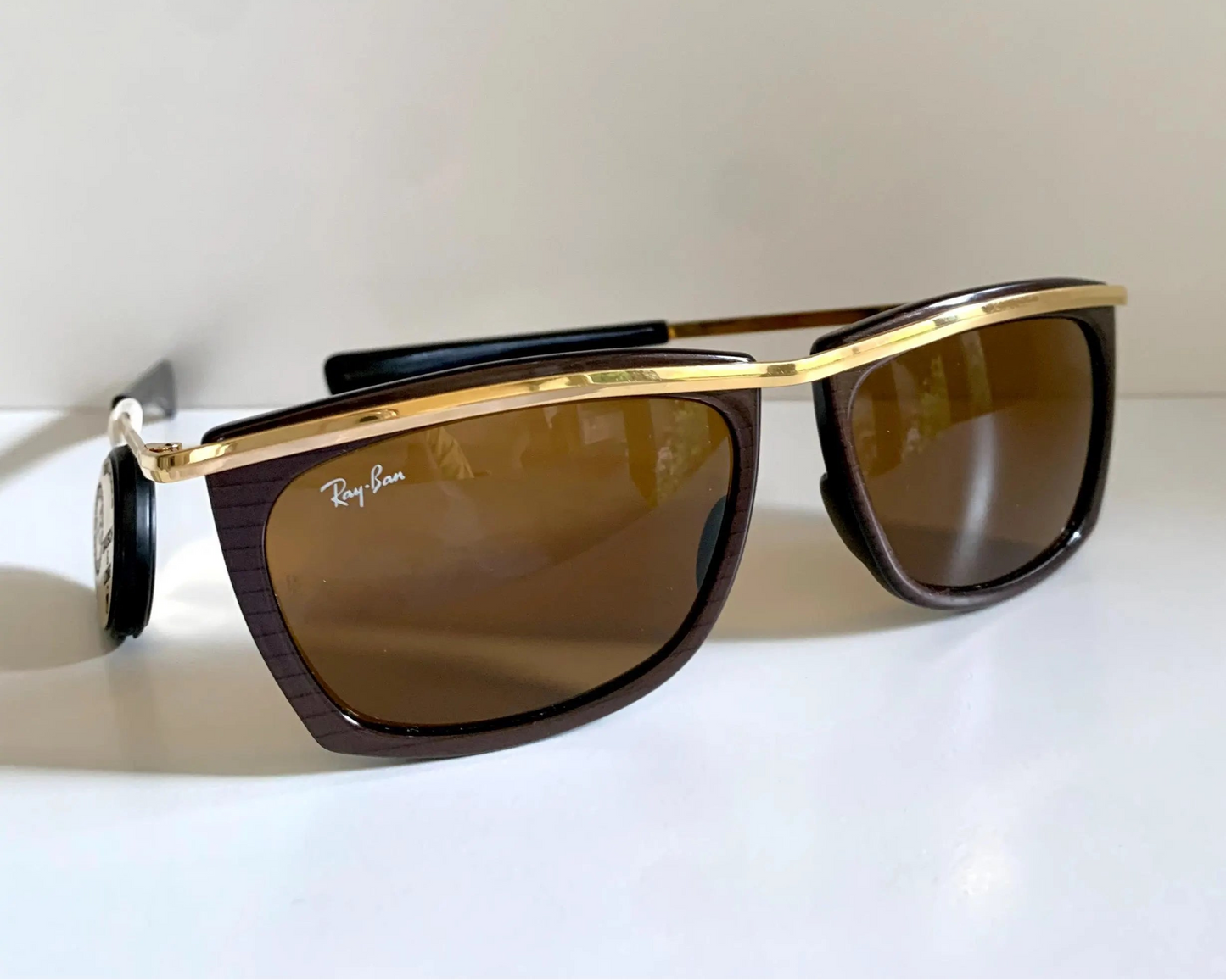 Vintage Ray Ban USA B&L Olympian II 80s Sunglasses – Gold Brown Frame, NewOldStock